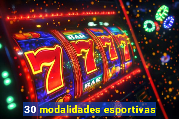 30 modalidades esportivas